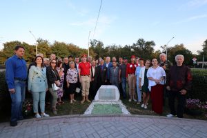 Астраханские патриоты участвовали в заложение камня на месте установки стелы «Астрахань - город трудовой доблести»